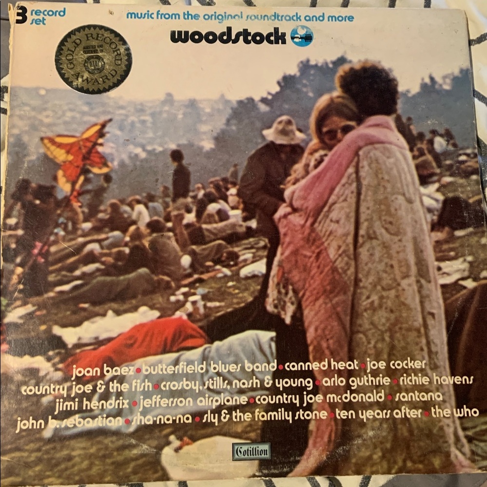 Woodstock music from the original soundtrack 3 lp set, 1970 vinyl records
